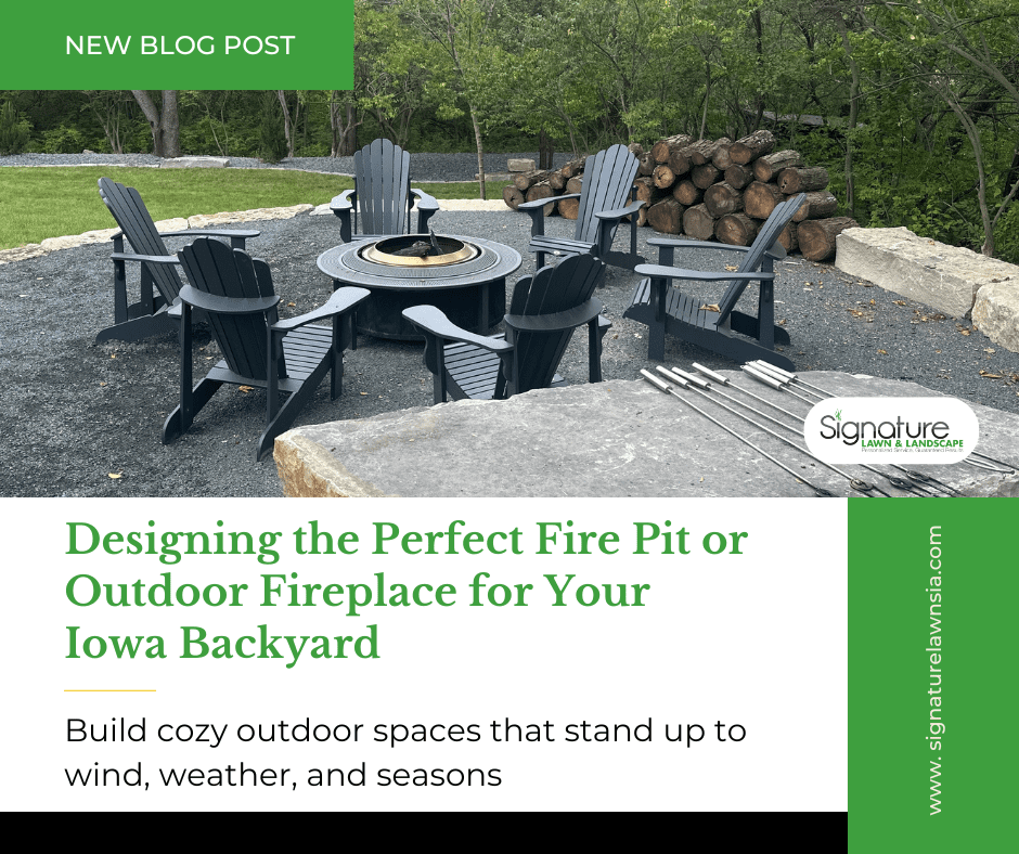 New Blog Post - Designing the Perfect Fire Pit or Outdoor Fireplace for Your Iowa Backyard