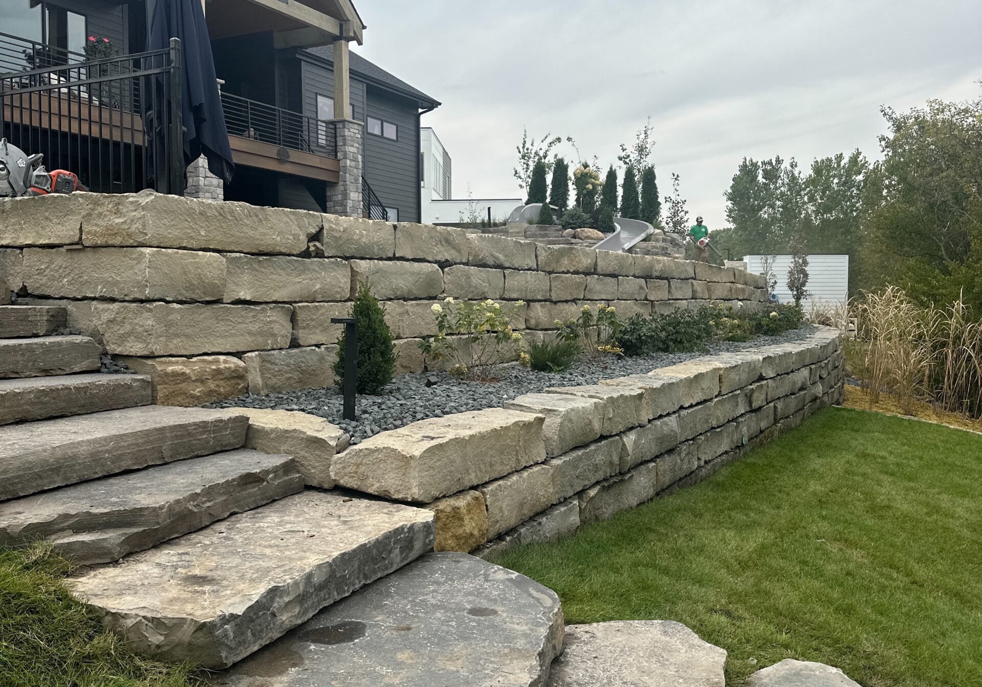 Berkland Retaining Wall and Stairs 1