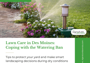 New Blog Post - Lawn Care in Des Moines Coping with the Watering Ban